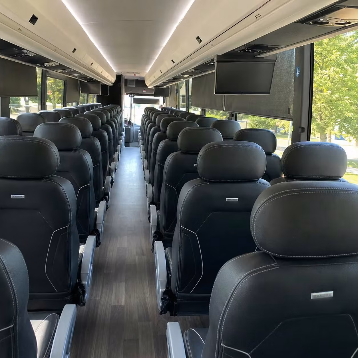 north charleston charter bus rental interior